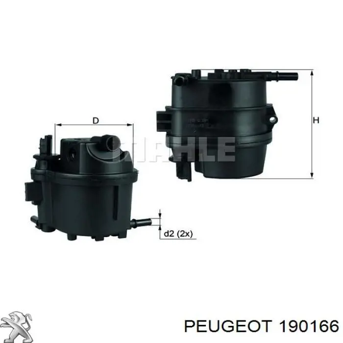 190166 Peugeot/Citroen filtro combustible