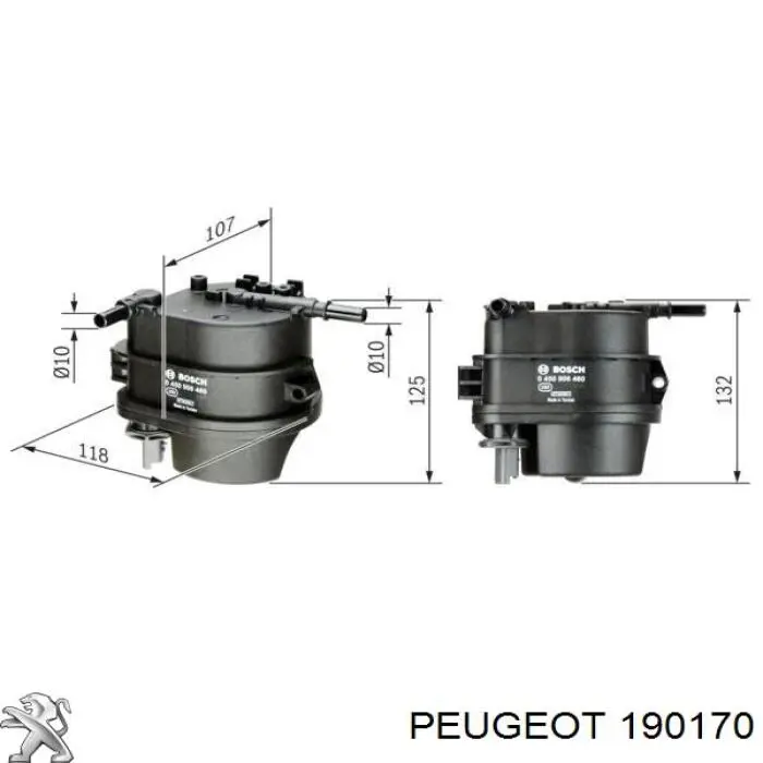 Comprar 190170 Peugeot/Citroen Filtro diesel