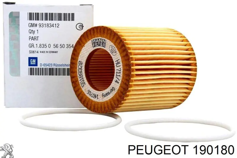 Caja filtros de combustible Peugeot/Citroen 190180
