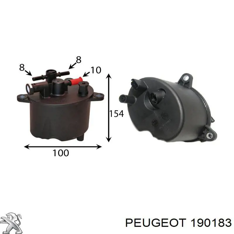 Filtro de combustible 190183 Peugeot/Citroen