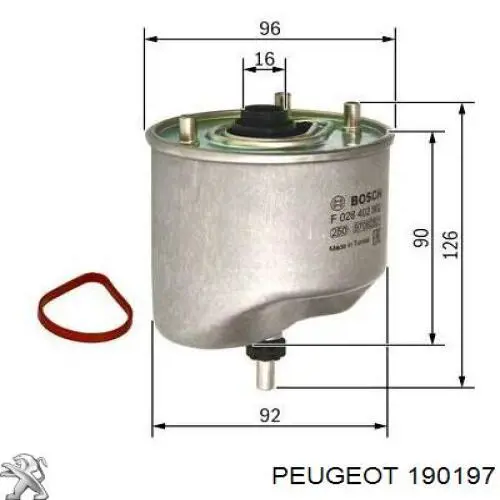 Carcasa del filtro de combustible Peugeot/Citroen 190197 precio, desde 68,24 EUR