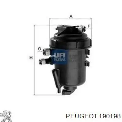 Carcasa del filtro de combustible Peugeot/Citroen 190198 precio, desde 93,35 EUR