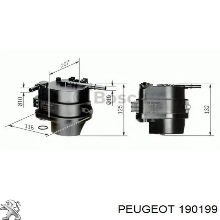 Filtro combustible Peugeot/Citroen 190199 precio, desde 25,44 EUR
