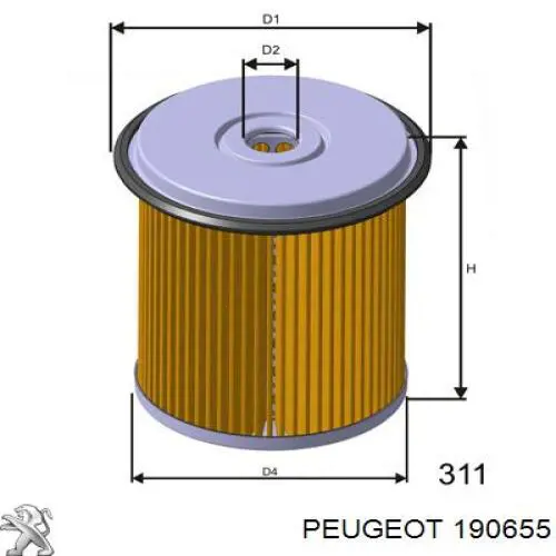Filtro combustible Peugeot/Citroen 190655 precio, desde 7,49 EUR