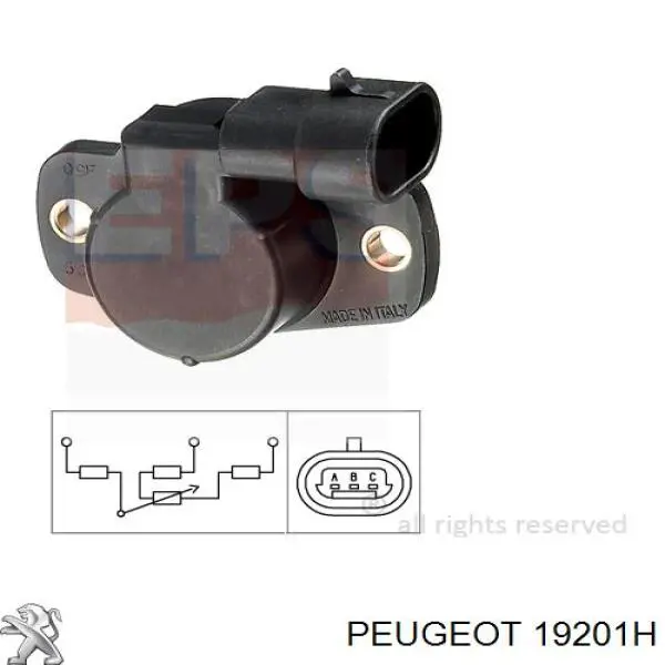 19201H Peugeot/Citroen sensor tps