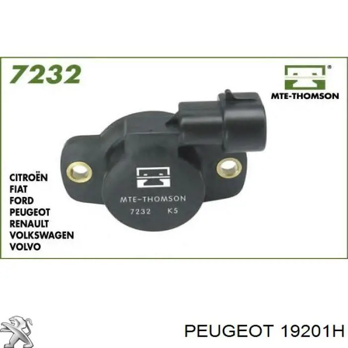 Sensor, posición mariposa Peugeot/Citroen 19201H precio, desde 36,41 EUR