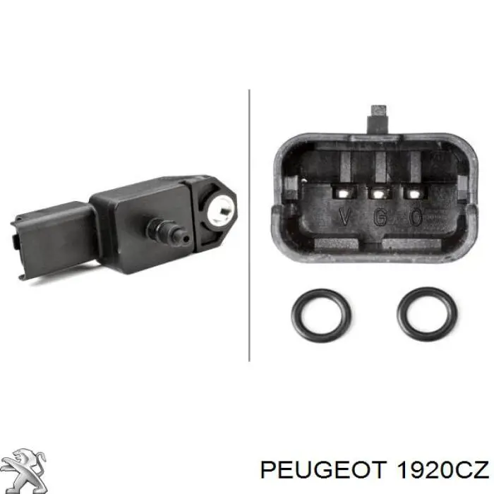Sensor de presión del colector de admisión 1920CZ Peugeot/Citroen