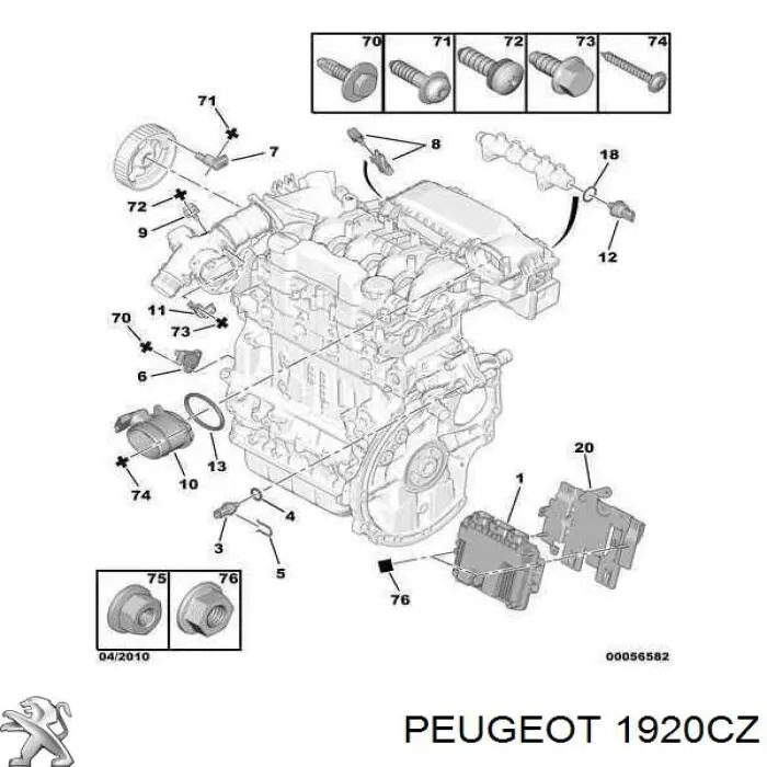 Comprar 1920CZ Peugeot/Citroen Sensor de presión del colector de admisión