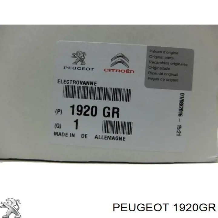 Comprar 1920GR Peugeot/Citroen Válvula de control del árbol de levas