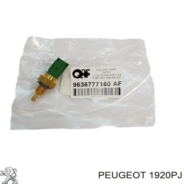 Sensor de temperatura del aire de admisión 1920PJ Peugeot/Citroen