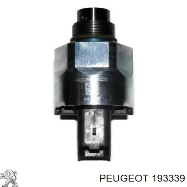 Válvula reguladora de presión del sistema common rail 193339 Peugeot/Citroen