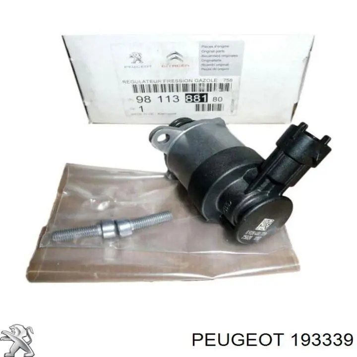 193339 Peugeot/Citroen Válvula reguladora de presión del sistema common rail