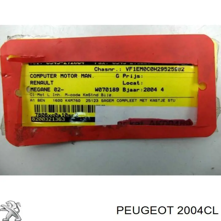 00002004CL Peugeot/Citroen plato de presión de embrague
