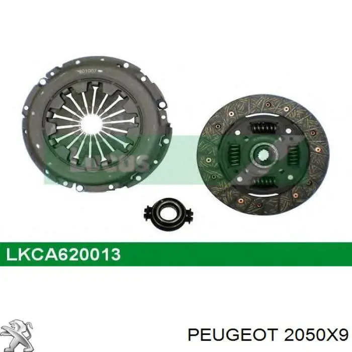 2050X9 Peugeot/Citroen kit de embrague (3 partes)