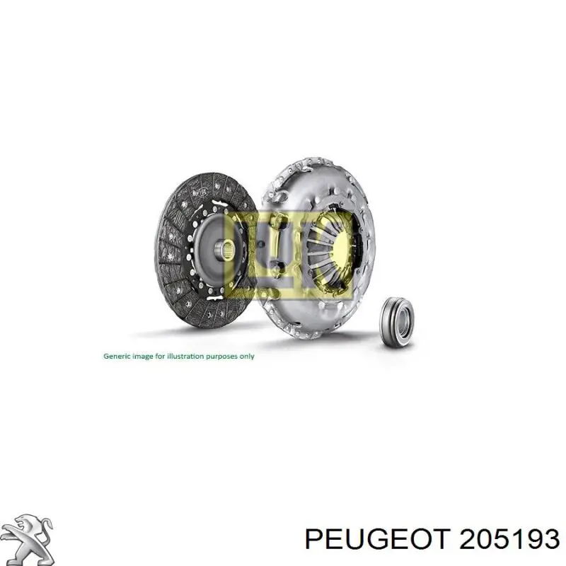 205193 Peugeot/Citroen kit de embrague (3 partes)