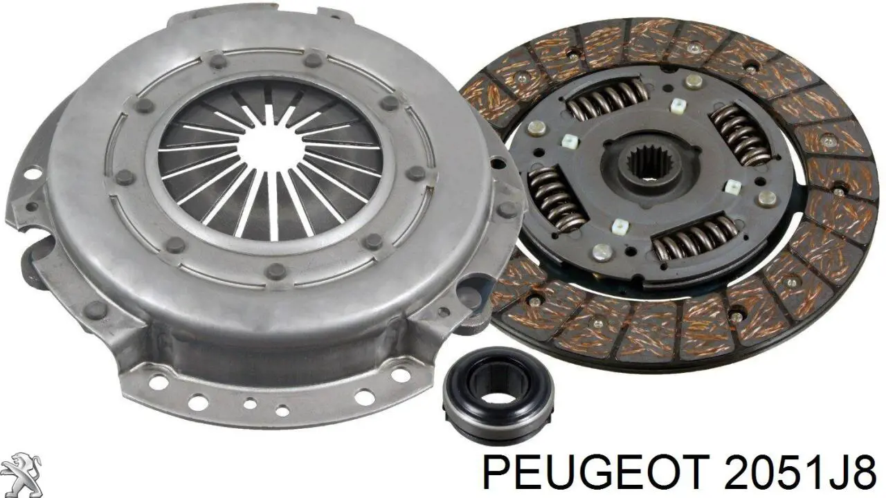 2051J8 Peugeot/Citroen kit de embrague (3 partes)