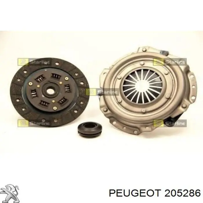 205286 Peugeot/Citroen kit de embrague (3 partes)