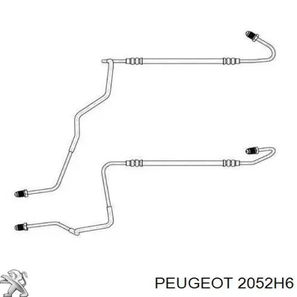 2052H6 Peugeot/Citroen kit de embrague (3 partes)