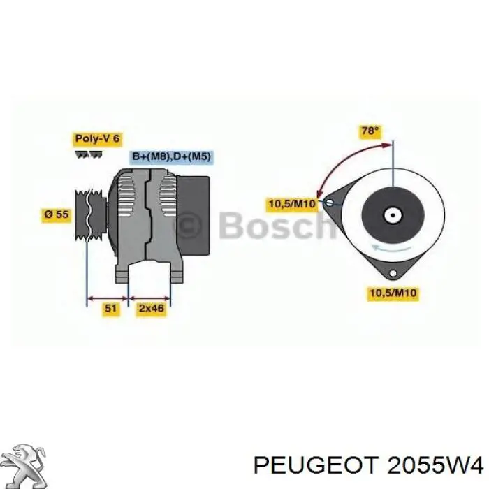 Disco de embrague 2055W4 Peugeot/Citroen