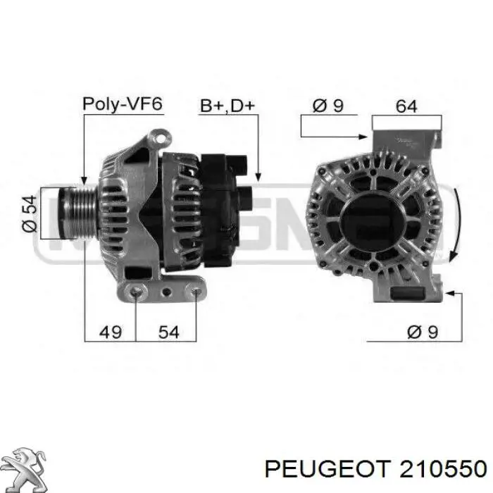 210550 Peugeot/Citroen casquillo guía, embrague