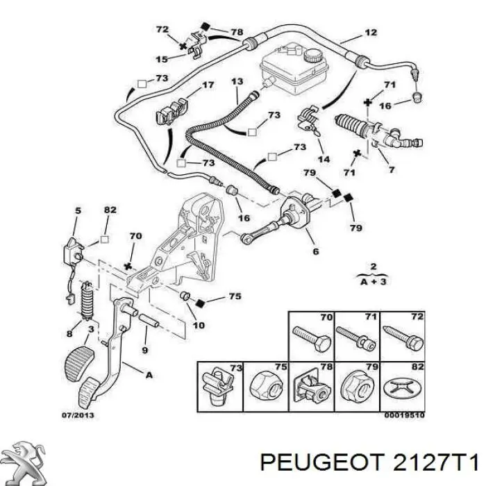Pedal del embrague para Citroen Xsara Picasso N68
