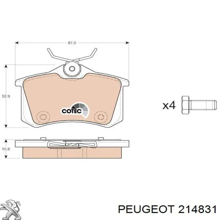 214831 Peugeot/Citroen pedal embrague