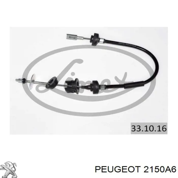 2150A6 Peugeot/Citroen Cable de accionamiento del embrague
