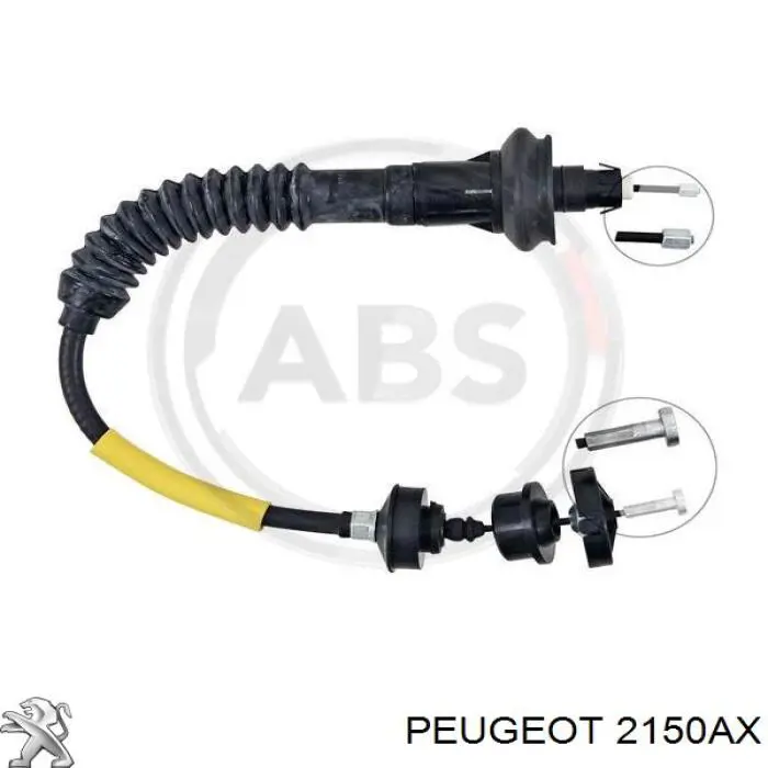 2150AX Peugeot/Citroen cable de embrague