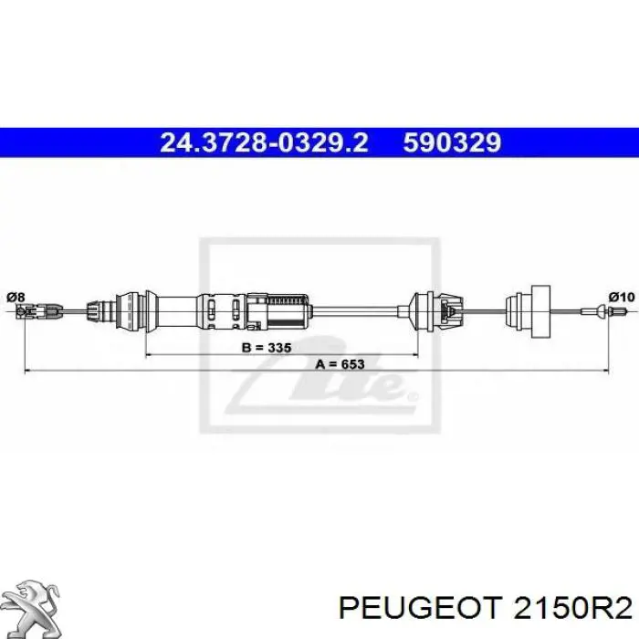 Cable de embrague Peugeot/Citroen 2150R2 precio, desde 22,95 EUR