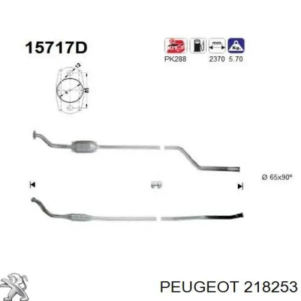 218253 Peugeot/Citroen cilindro maestro de embrague