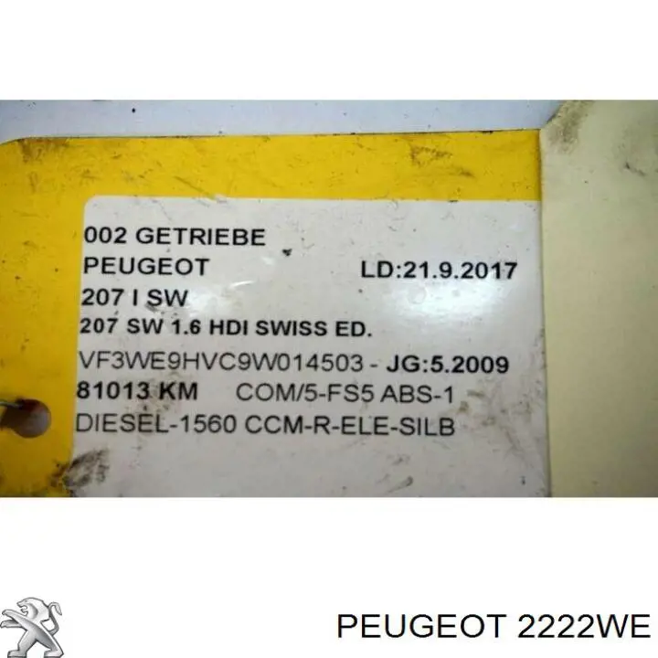 Caja de cambios 20DP26 Peugeot/Citroen