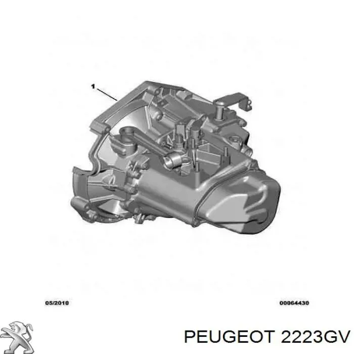 2223GT Peugeot/Citroen caja de cambios mecánica, completa