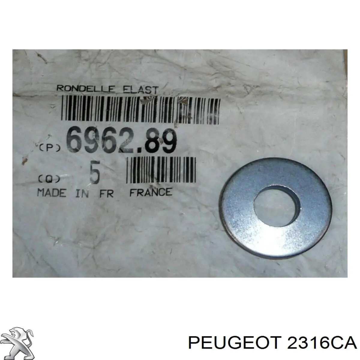 2316CA Peugeot/Citroen arbol (eje Primario para Caja de Cambios)