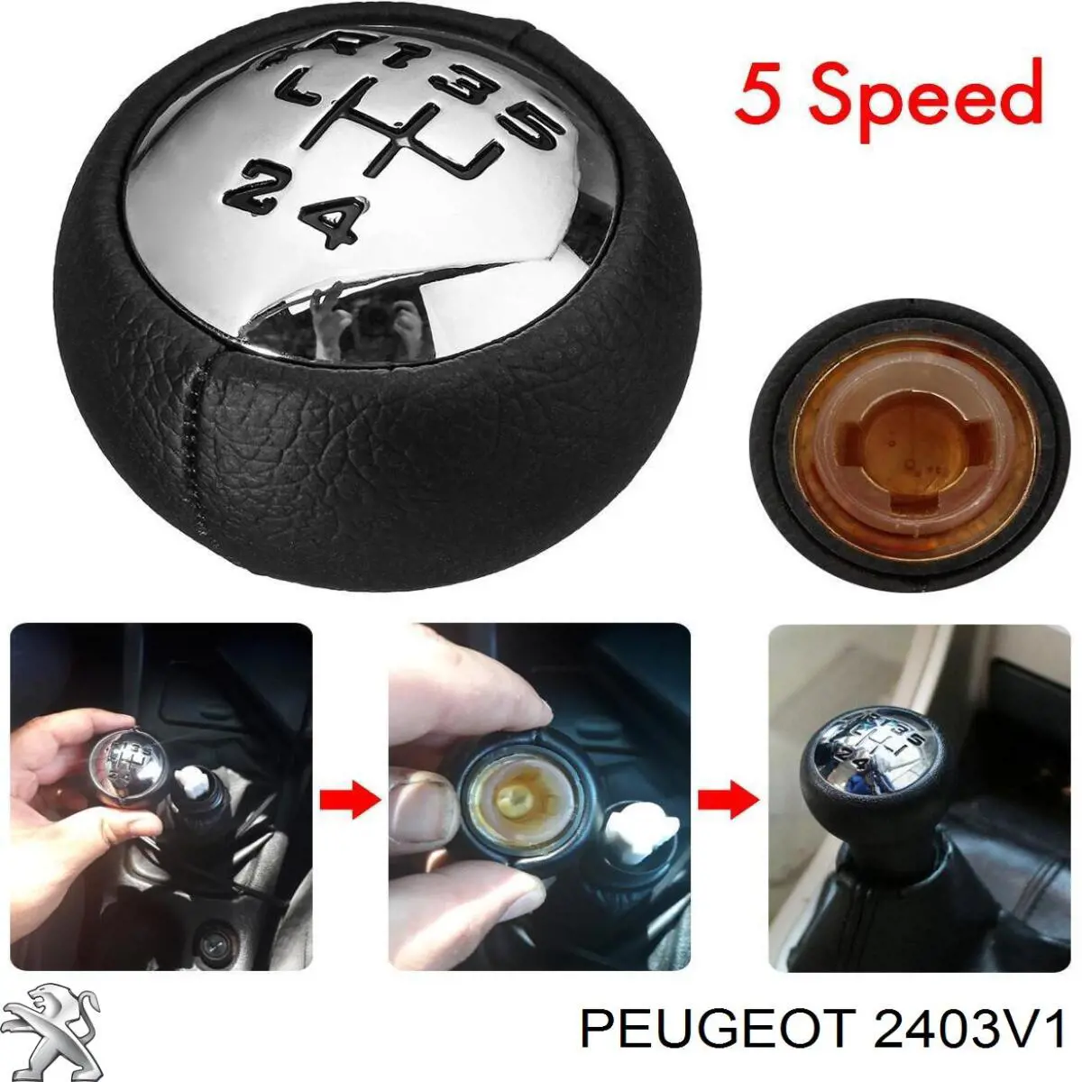 Pomo de palanca de cambios Peugeot/Citroen 2403V1 precio, desde 15,12 EUR