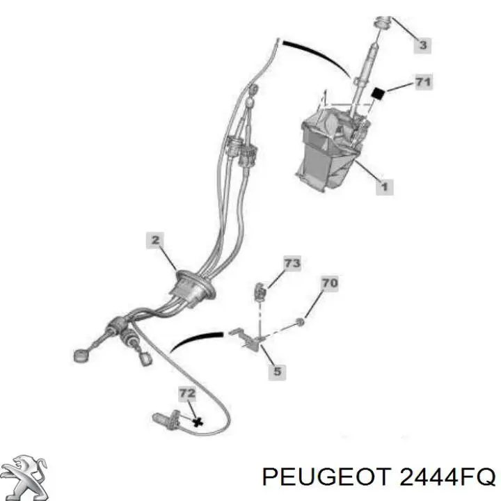 2444FQ Peugeot/Citroen Cable de accionamiento, caja de cambios (selección de marcha)