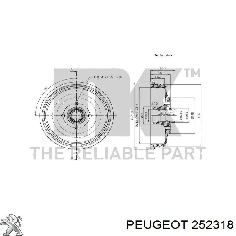 252318 Peugeot/Citroen manguito de cambio de marcha (palanca selectora)