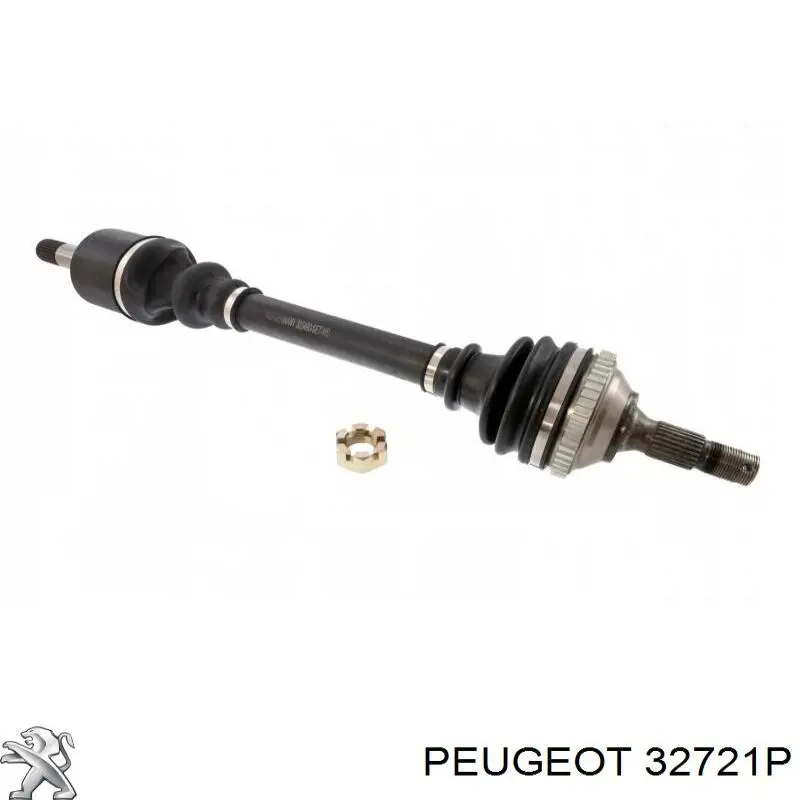 32721P Peugeot/Citroen árbol de transmisión delantero izquierdo
