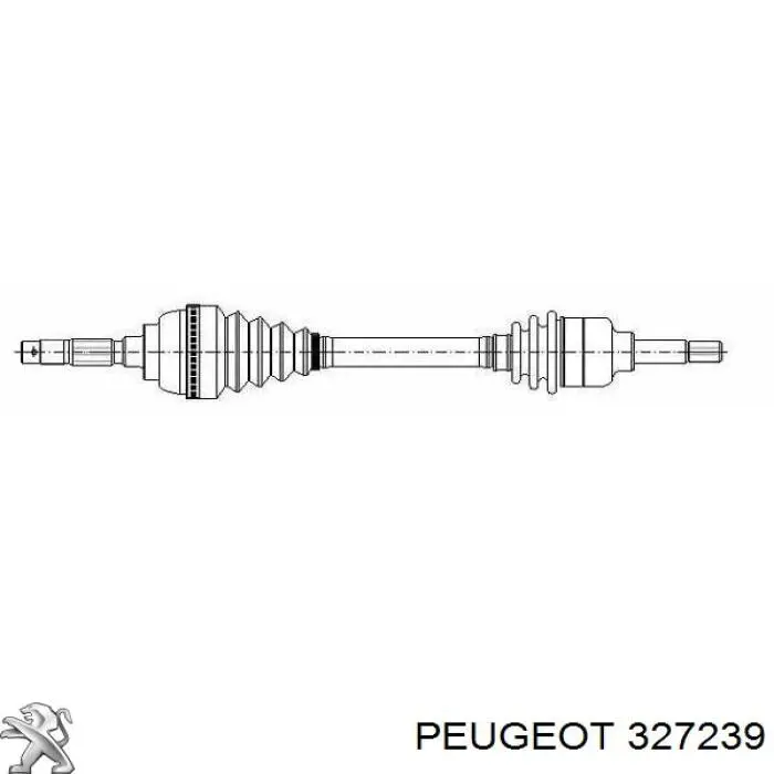 32723N Peugeot/Citroen árbol de transmisión delantero izquierdo