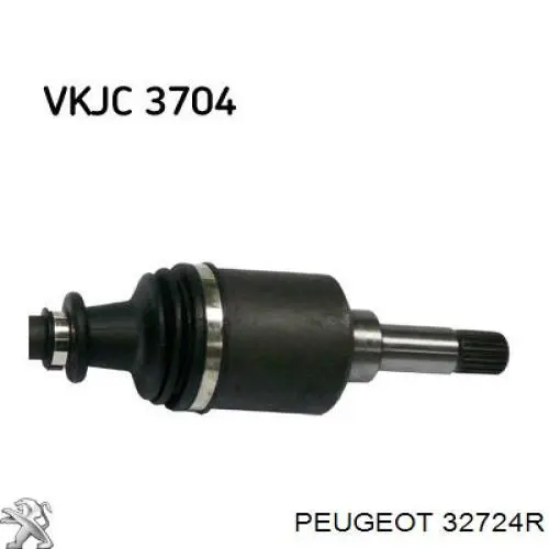 32724R Peugeot/Citroen árbol de transmisión delantero izquierdo