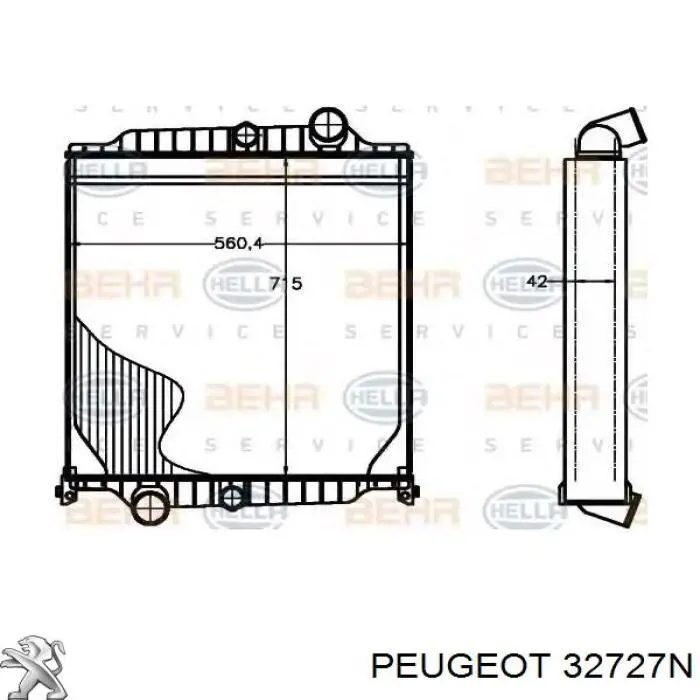 32727N Peugeot/Citroen árbol de transmisión delantero izquierdo
