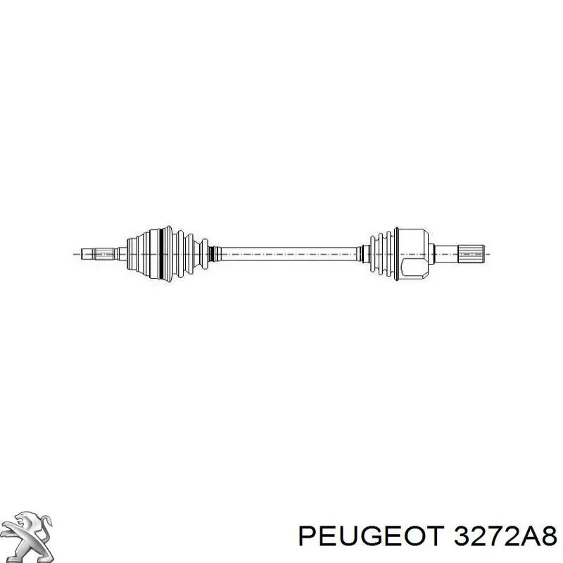 00003272A8 Peugeot/Citroen árbol de transmisión delantero izquierdo