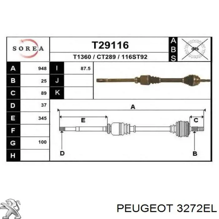 VKJC5121 SKF árbol de transmisión delantero izquierdo