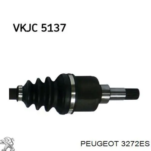 9638226480 Peugeot/Citroen árbol de transmisión delantero izquierdo