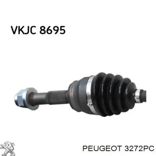 Semieje delantero izquierdo Peugeot/Citroen 3272PC precio, desde 107,11 EUR