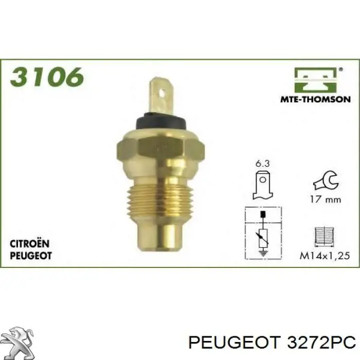 3272PC Peugeot/Citroen Semieje delantero izquierdo