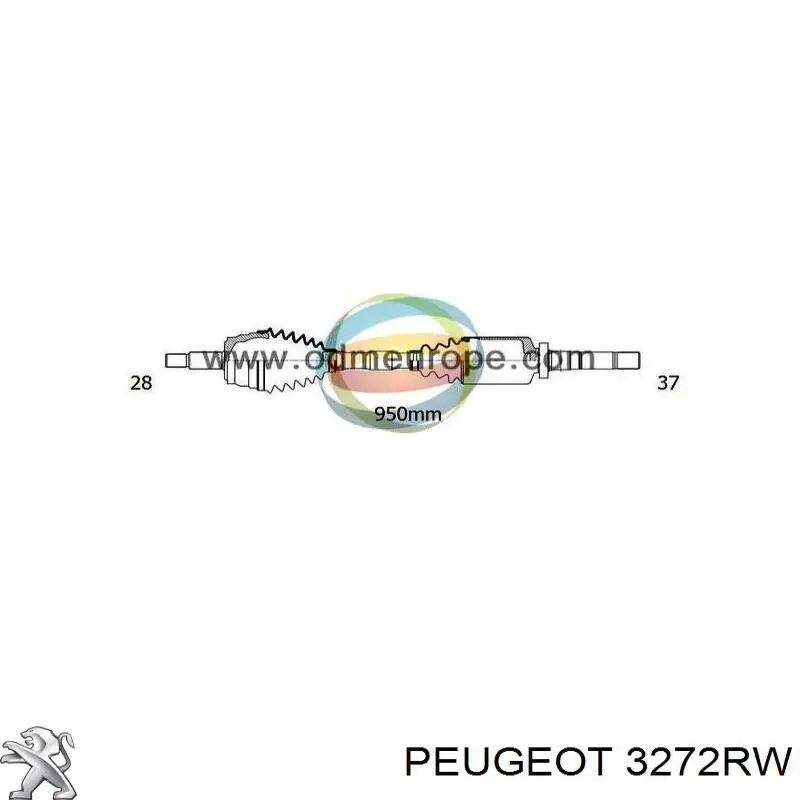 3272RW Peugeot/Citroen árbol de transmisión delantero izquierdo