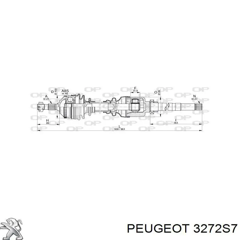 VKJC4146 SKF árbol de transmisión delantero izquierdo