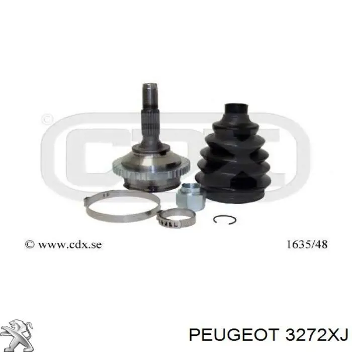 00003272XJ Peugeot/Citroen árbol de transmisión delantero izquierdo