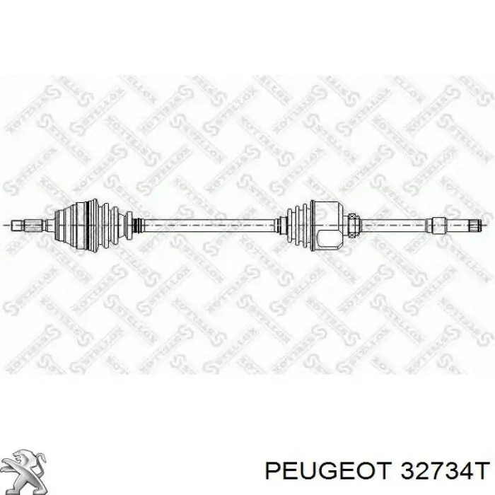 32734T Peugeot/Citroen Semieje delantero derecho