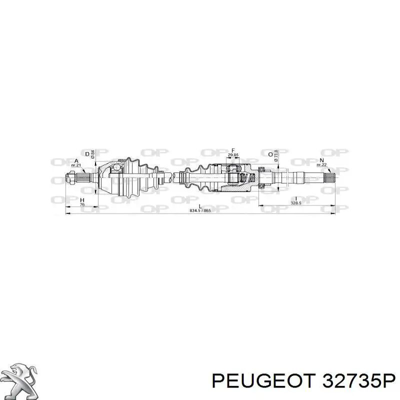 Comprar 22705 Sercore Semieje delantero derecho